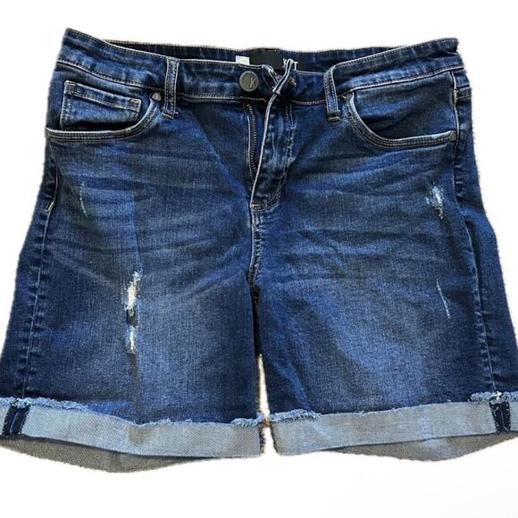 Kut From The Kloth Women's Dark Wash Catherine High Rise Boyfriend Shorts sz10 - Picture 1 of 3